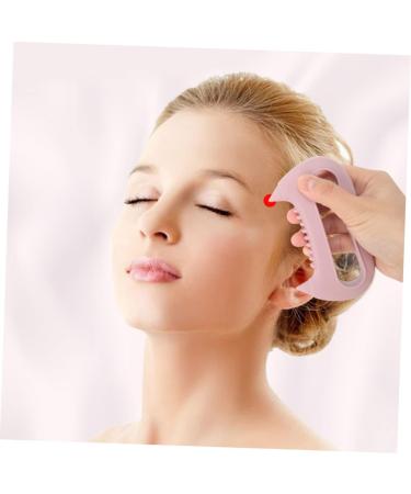 Tovinanna 5-in-1 Acupuncture Massage Device | Handheld Scalp & Head Care Tool | Pink Gel Hairbrush & Neck Peeling Brushes for Ultimate Relaxation - Buy Online on GoSupps.com