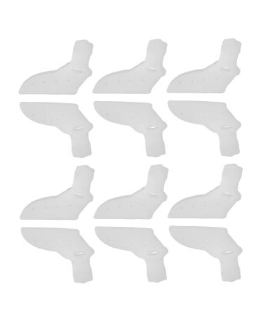 6 Pairs Big Toe Separator 3 Hole SEBS Soft Pad Pain Relief Overlapping Corrector Supply for Men Women