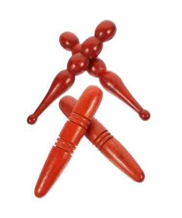 Healvian 4 pieces acupuncture rod massage stick wood acupressure sticks wood body dot sonds massage dot stick deep massage device Points Gua Sha massage clerk H lzern rollstock unique