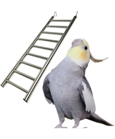 Stainless Steel Parrot Stand Ladder Smooth Nonskid Metal Supply Small Rustproof Cockatiel Conure Budgie Finch Ladder - Buy Online on GoSupps.com
