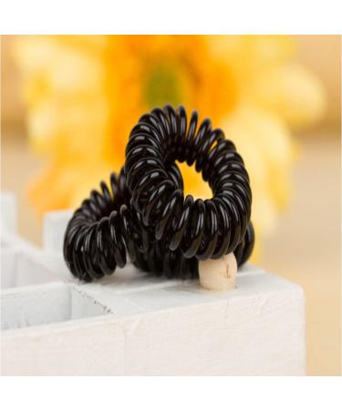 4-Piece Spiral Hair Tie Set | Elastic & Stretchy Bands for Girls & Women | Telephone Cable Hair Accessories for Thick Hair - Buy Online on GoSupps.com