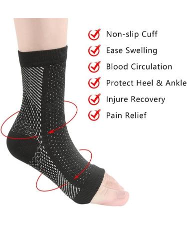 Laamei Compression Socks for Men & Women - Orthopedic Foot Support & Plantar Fasciitis Relief | 6-Pack Nano-Socks for Sports & Ankle Support - Buy Online on GoSupps.com