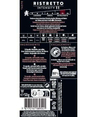 Caf Royal Ristretto 100 capsules for Nespresso coffee machine - intensity 9/10 - UTZ certified aluminum coffee capsules - Buy Online on GoSupps.com