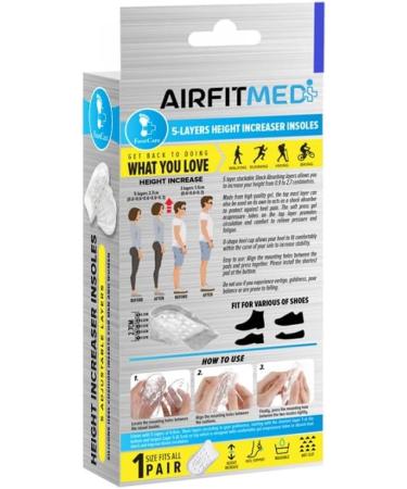 Buy Footcare Height Increaser Insoles for Achilles Tendonitis Heel Pain & Plantar Fasciitis Elevate Comfort & Support Internationally - Buy Online on GoSupps.com
