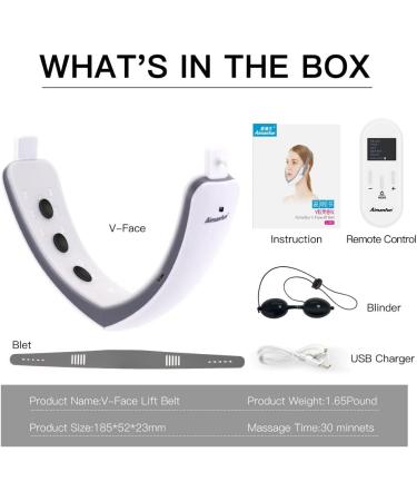 Aimanfun Intelligent Remote Control Sliming Facial Lifting Belt - Red Blu-Ray Firming Face Slimming Instrument for Portable V-Face Lift - Buy Online on GoSupps.com