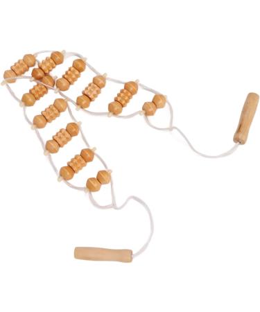 Wood Back Massage Roll - Drainage Tool for Neck & Leg Relaxation | Multifunctional Body Shaping Massage Roller - Buy Online on GoSupps.com
