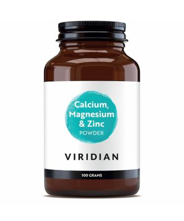 Viridian - Calcium Magnesium & Zinc Powder 100g | with Vitamin C & Malic Acid | Supports Bone Health Immunity & Cognitive Function | Skin Hair Nails & Eyes | Nutritionist Formulated