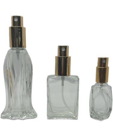 Spray Bottle Variety Pack - Durable & Reusable Glass Bottles for Travel - 3-Piece Set (0.5 oz 0.6 oz 1 oz) | Ideal for Personal Use - Buy Online on GoSupps.com