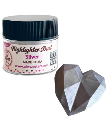 SILVER HIGHLIGHTER DUST (5 GRAMS) (5g grams Net. container) by Oh! Sweet Art Corp