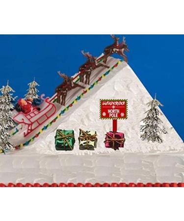 CakeSupplyShop Mini Santa Sleigh and Reindeer Miniature Christmas Holiday Trees & Presents Cake Decoration Topper Toys - Buy Online on GoSupps.com