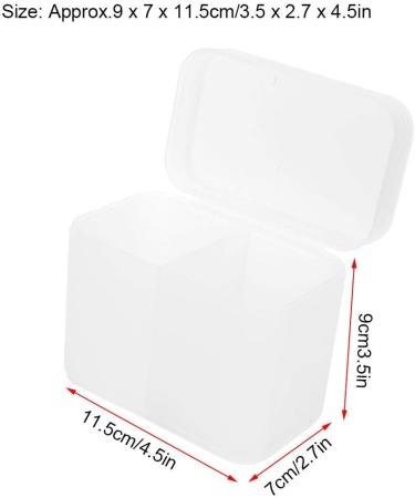 Stylebest 2-Grid Nail Art Storage Box Organizer Container with Transparent Lid for Nail Polish Remover Pads Beads Beauty Salon - Buy Online on GoSupps.com