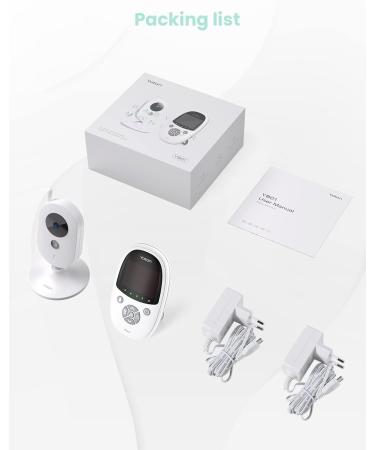 YOTON Baby Monitor with Infrared Night Vision, 2.4-inch Screen, Digital Surveillance Camera, Audio VOX Mode, Temperature Sensor, 8 Lullabies - Indoor 480P - Buy Online on GoSupps.com