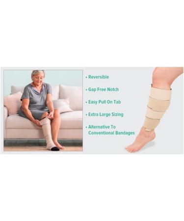 Shop Juzo Reversible Calf Compression Wrap 30-60mmHg - Beige XL Long | International Shipping Available - Buy Online on GoSupps.com