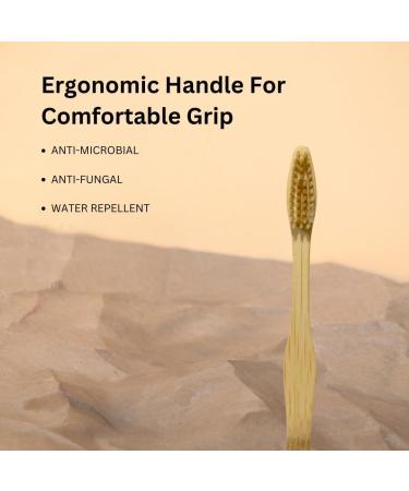 Wooden Toothbrush Set | Biodegradable Charcoal Neem & Bamboo - Eco-Friendly Oral Care (4 Pack - Buy Online on GoSupps.com