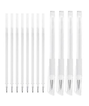 Stylo de Tatouage Multifonctionnel Imperm able Blanc 12 Pi ces 4 Stylos 8 Recharges pour Marquage Sourcils et Peau Accessoire Professionnel pour Maquillage et Microblading