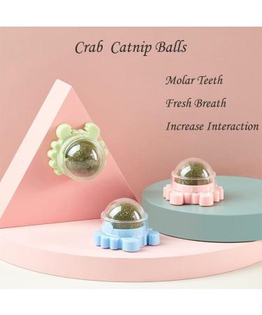 Catnip Balls Natural Catnip Toy Rotatable Playing Edible Balls Cat Toys Teeth Cleaning Catmint Toy for Cat Kitten Kitty Self-Adhensive Wall Mounted 360 Degree Rotatable - Buy Online on GoSupps.com