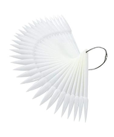 Minkissy 100-Piece Nail Color Display Pallet | Stiletto Nail Art Practice | White Color Card Templates & Sticks for Professional Nail Design - Buy Online on GoSupps.com