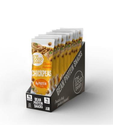 Good Bean Classic Hummus Chickpeas Snacks - 1.4 Oz, 10 Ct | Healthy Grab & Go - Buy Online on GoSupps.com