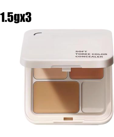  Fmzrbnih 3-color cream concealer palette concealer palette for contouring and highlighting Covering face base for dark circles and skin redness - Buy Online on GoSupps.com