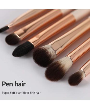 6 Pcs Professional Eye Makeup Brush Set for Blending Eyeshadow, Concealer, Eyebrows, and Eyeliner - Soft Hairs & Wood Handle - Buy Online on GoSupps.com