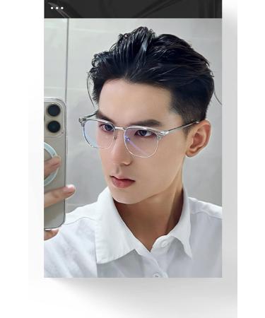 Buy Cute Blue Light Blocking Readers - Stylish Anti-Glare Eyeglasses for Men & Women | +200 Black-Silver - Buy Online on GoSupps.com