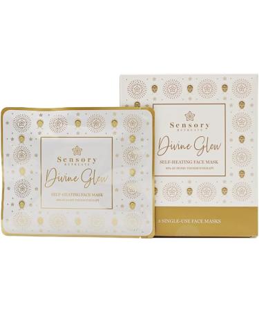 1 Sensory Retreats Divine Glow Self-Heating Face Mask Heated Sheet Mask Hydrating Facial Mask Facial Mask Spa Facial Perfect for at-home Relaxation - Buy Online on GoSupps.com