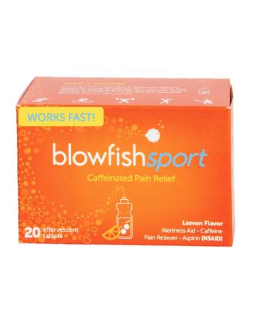 Blowfish Sport | Pain Relief for Athletes | Eases Sore Muscles | Boosts Energy | Effervescent Formula Works Fast | Perfect for Morning Workouts 20 Count (Pack of 1)