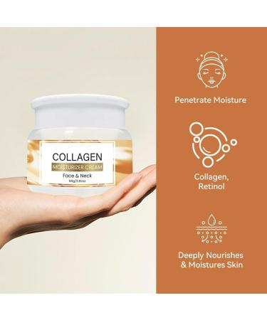Collagen & Retinol Facial Moisturizer - Hydrating Moisturizing & Repairing - Anti-Aging Retinol Cream for Face Neck & D collet Daily Skin Moisturizer for - Buy Online on GoSupps.com