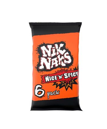 Chips Crisps Bags Collections - Deliciously light & Crispy Chips Bags (Nik Naks Nice 'N' Spicy (6 x 25g) 2 Packs) - Buy Online on GoSupps.com