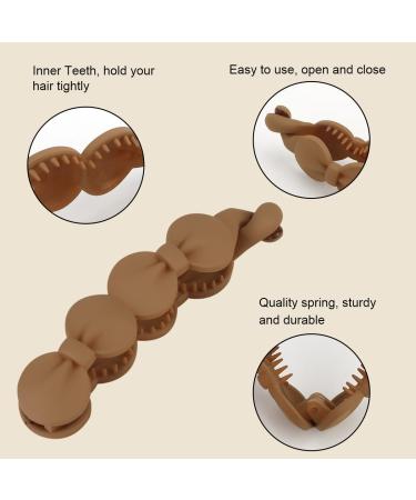 Hapdoo 6PCS Bow Oval Banana Clips for Medium Hair - Strong Hold Hair Accessories for Women and Girls - Buy Online on GoSupps.com