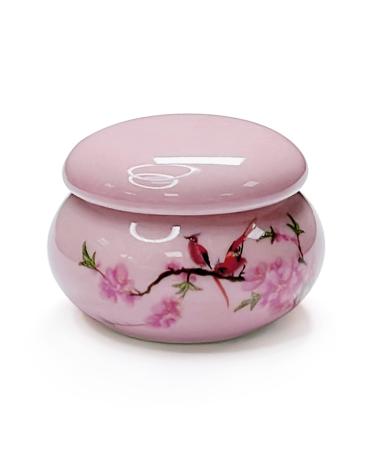 Porcelain Dappen Dish with Lid for Acrylic Liquid Powder Ceramic Cup Nail Liquid Bowl (YSHJB008) (Pink)