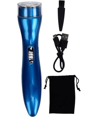 Mini Electric Razor for Men - Quiet High Speed Double Knife Mesh Shaver | Portable Travel Shaver in Blue - ABS Stainless Steel - Buy Online on GoSupps.com
