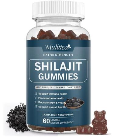 Pure Himalayan Shilajit (60 Gummies) in Sweet Resin Organic Extremely Potent Fulvic Acid - Buy Online on GoSupps.com