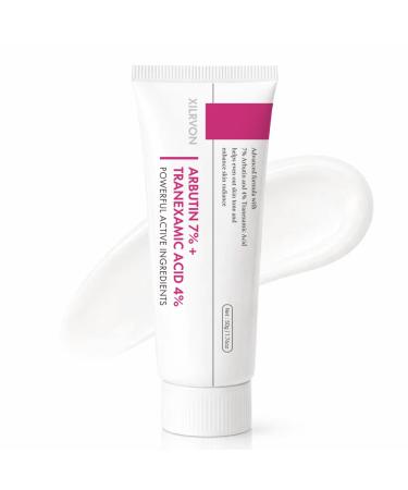 XILRVON Arbutin 7% + Tranexamic Acid 4% Cream with Niacinamide 1% for Dark Spots & Pigmentation Concerns Uneven Skin Tone Moisturizing Non-Irritating Skin Barrier Care for Sensitive Skin 1.76 oz