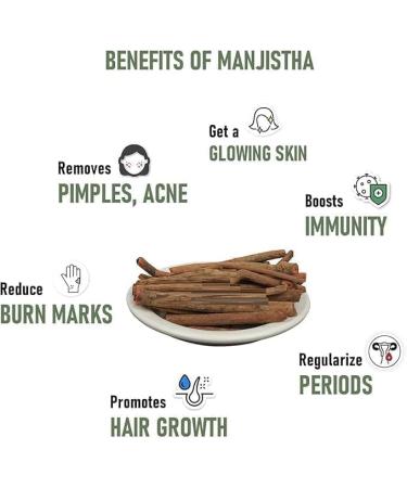 aj Manjistha Root Majith Organic Indian Madder (100 Grams) - Eating Skin Whitening Face Hair - Manjishtha Manjishta Manjishta Manjista - Buy Online on GoSupps.com