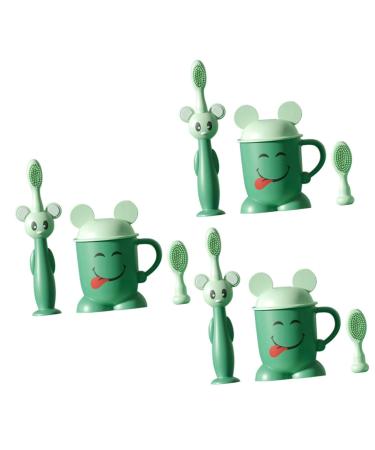 FRCOLOR 3 Sets Toothbrush Set Silicone Toothbrush Extra Soft Toothbrush Baby Tooth Brush Newborn Toothbrush Baby Toothbrush Bristle Toothbrush Pp Sucker Infant Bristles