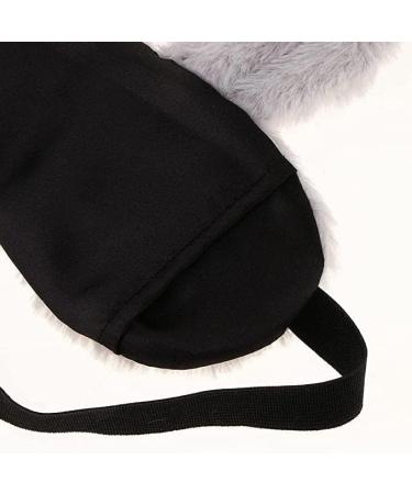 Cute Plush Sleep Mask for Kids and Women - Gray Bunny Design | Soft Blindfold Eye Cover for Restful Sleep | Perfect Gift Idea - Buy Online on GoSupps.com