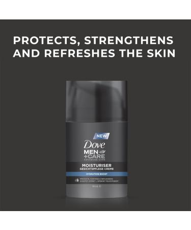 Dove Men+Care Moisturiser Hydration Boost - Skin Care for Men - 50ml | Protects Strengthens & Hydrates Without Grease - International Shipping Available - Buy Online on GoSupps.com