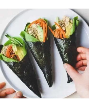 Wang Sushi Nori 100% Natural Roasted Seaweed Laver 23g (3 Packs with 30 Sheets) Vegan & Gluten Free - Buy Online on GoSupps.com