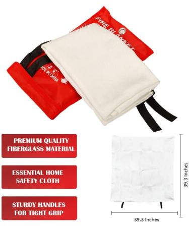Jdox Fire Blankets 2 Pack - Fiberglass Emergency Fire Blanket for Home, Kitchen, Car & Office (39.3 inch) - Buy Online on GoSupps.com