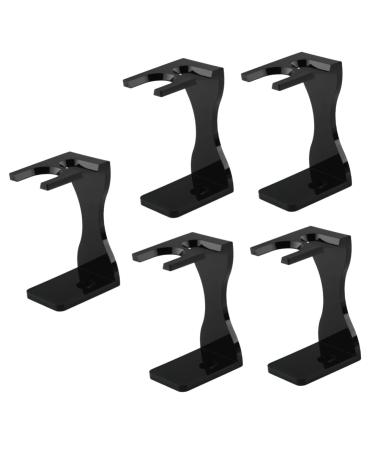 PopetPop 5 pieces beard brush holder Safety shaving racks Plastic Razor Razor Desk Razor Razor Razor Razor Razor holder Razor holder Mann 12x7.2cmx5pcs Schwarzx5stk