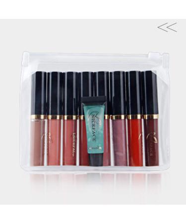 NICEFACE Matte Nude Lipstick Set - 8 Waterproof Long Lasting Colors | Non-Stick Cup Liquid Lipstick & Makeup Remover Gel | Perfect for All Skin Tones - Buy Online on GoSupps.com