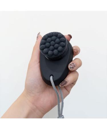 2 Pack Facial Cleansing Brushes - Double-Sided Silicone Face Scrubber for Deep Pore Cleansing and Exfoliation - Black - Buy Online on GoSupps.com