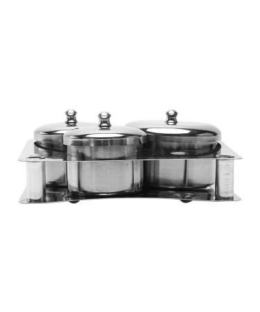 3PCS Stainless Steel Acrylic Nail Tips Dappen Dish Set - Nail Art Equipment Tools (Silver) - Buy Online on GoSupps.com