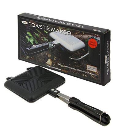 NGT Sandwich Iron Tostie Maker for Camping with Handle Black