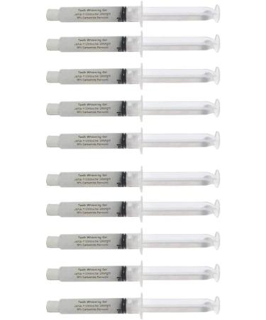 35% Carbamide Peroxide 10 Syringes (10 ml) of Teeth Whitening Gel - (2) LED Accelerator Light - 4Mouth Trays -2 Shade Guide Instructions