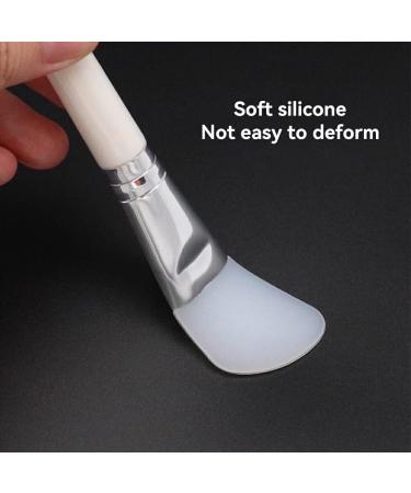 Dajidafu Brush Facial Mask Silicone White Professional Cutter-Type Tongue-Type Brushes Mud Cream Care Tool DIY Soft Beauty Tongue Shape - Buy Online on GoSupps.com