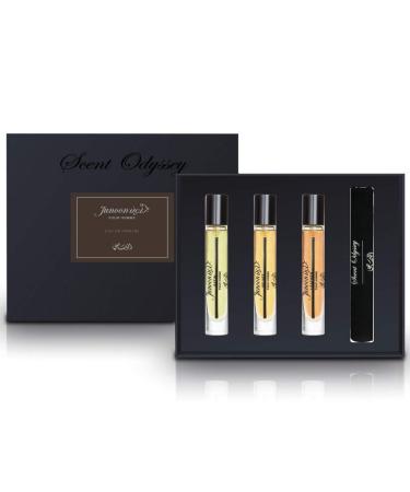 Scent Odyssey Junoon Pour Homme Collection - 7.5ML in Set of 3 | Experience this Series of Sophisticated Modern Orientals | Velvet Leather and Satin | by Rasasi - Buy Online on GoSupps.com