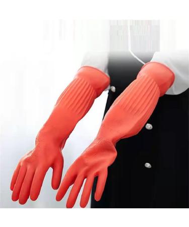 Rubber Flushing Gloves - Waterproof & Oil-Resistant | Ideal for Kitchen Laundry & Household Cleaning (2 Pairs Medium) - Buy Online on GoSupps.com
