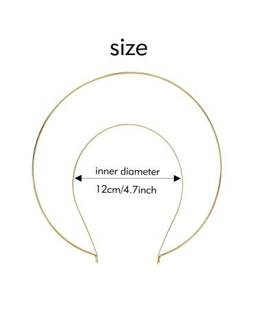 6 Pack Metal Gold Queen Goddess Angel Halo Crown Headband Tiara Hair Hoops - Wedding Bridal Prom Halloween Party Hair Accessories - Buy Online on GoSupps.com